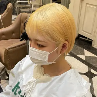 ショート カラー Blanche by artina川崎店所属・ゆう🫧 透明感/ハイトーンのヘアスタイル