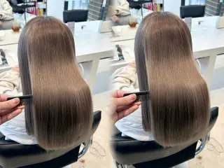 ロング メンズバレイヤージュ 斉藤春のヘアスタイル