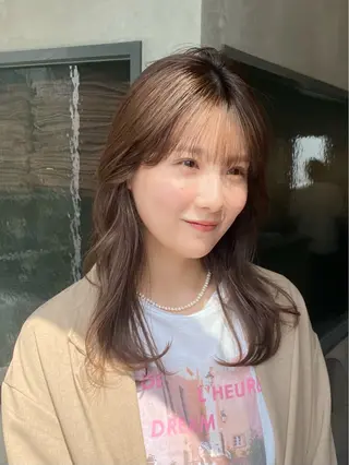 セミロング カラー 村田 りょうやのヘアスタイル