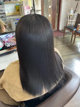 セミロング パーマ 楽流頭ofhair mikuのヘアスタイル