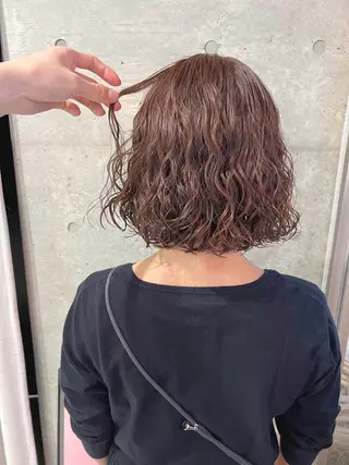 ショート パーマ ボブパーマコテ巻き風 パーマNo1深江秀平のヘアスタイル