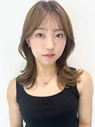 セミロング カラー 🩰ナチュラル可愛い kamicare🩰のヘアスタイル