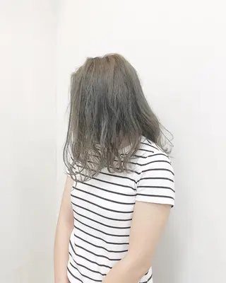 セミロング レイヤー×縮毛矯正 深見 拓のヘアスタイル