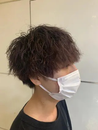 ショート パーマ 静岡/草薙パーマ メンズバレイヤージュのヘアスタイル
