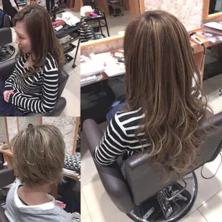 ショート ロング カラー レイヤーカット匠 イソザキノリユキのヘアスタイル