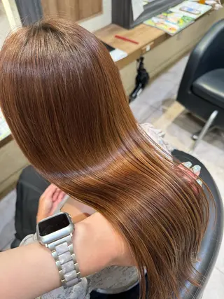 ロング パーマ さら艶ストレート 🩶Suzuneのヘアスタイル