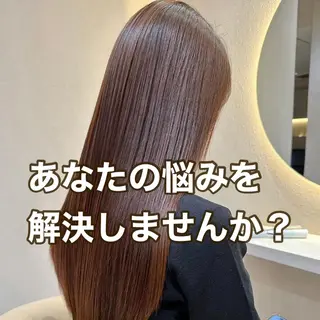 セミロング カラー 脱白髪染め/ 髪質改善/ハクのヘアスタイル