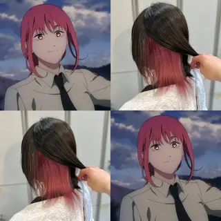 ミディアム カラー インナー/デザイン/ 白髪染め/しゅうとのヘアスタイル