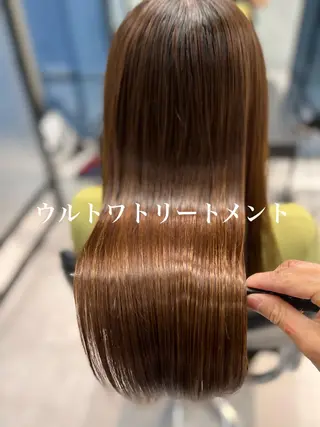 セミロング 縮毛矯正　野口 恵のヘアスタイル