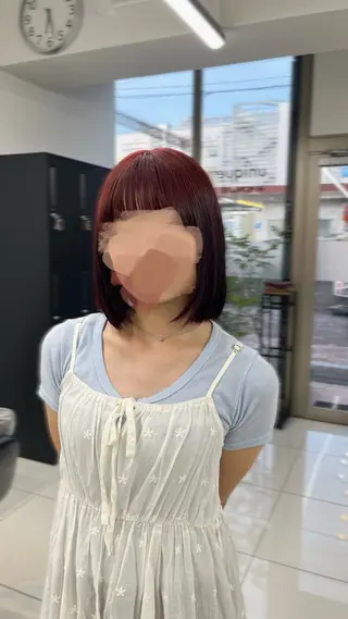 ミディアム カラー ブリーチなしWカラー /アレンジ/ユウミのヘアスタイル