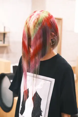 ショート カラー ヘアアレンジ 個性爆弾💣 ダブルカラー/ゆかのヘアスタイル