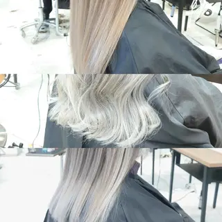 セミロング カラー 艶髪✨ブリーチ職人 井手正康のヘアスタイル