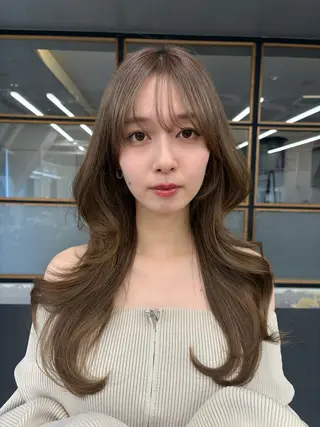 ロング 💗韓国ヘア/透明感 💗若菜あいこのヘアスタイル