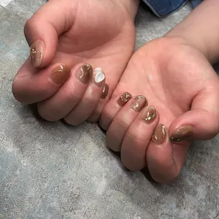 ロング カラー ヘアアレンジ キッズ ネイル マツエク・マツパ 福田 加奈のネイルデザイン