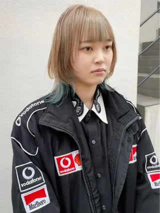 ミディアム カラー ヘアアレンジ 〽️magico/ ウルフDaiki〽️のヘアスタイル