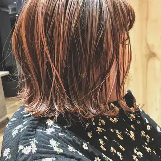 ミディアム 所渉/韓国レイヤー /ウルフカットのヘアスタイル