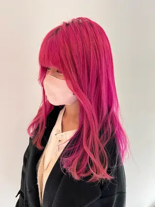 セミロング カラー 柳澤 和也のヘアスタイル