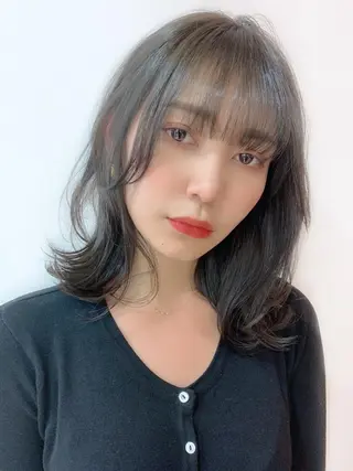 ミディアム カラー 寺山 佳貴のヘアスタイル