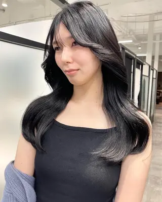 ロング 韓国レイヤーカット 髪質改善▫️水野有真のヘアスタイル