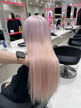 ロング ️🫧 AINE 🫧ハイトーンカラーのヘアスタイル