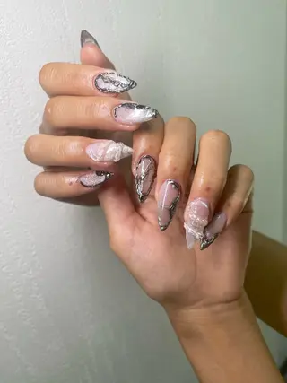 ネイル ATULA Nail 💅チップ長さだしのネイルデザイン