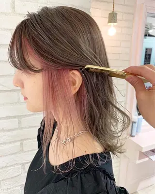 ミディアム カラー 韓国ヘア/艶カラー /田中悠佑のヘアスタイル