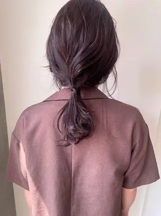ロング カラー ヘアアレンジ 透明感ハイトーン/ レイヤー/セイナのマツエク・マツパデザイン
