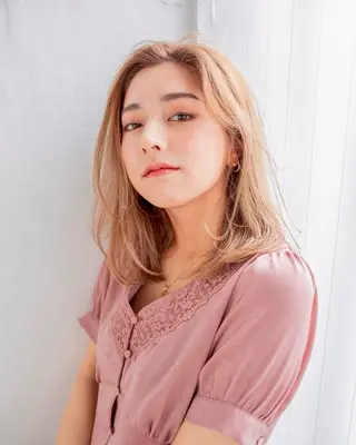 セミロング カラー パーマ 松島祐介【店長／ トップディレクター】のヘアスタイル