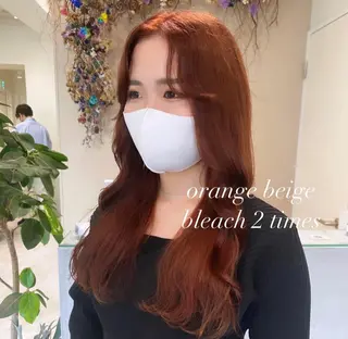 セミロング カラー ブリーチなしWカラー 🎀韓国ヘア/amiのヘアスタイル