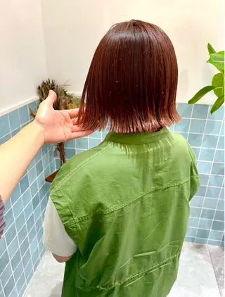 カラー 🍎ピンク、レッド系 暖色カラー🍎あやかのヘアスタイル