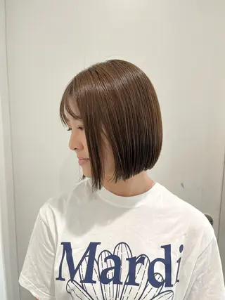 ショート モテヘア/グレージュ /ボブ/前原汐🎐のヘアスタイル