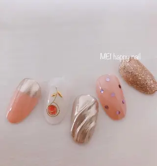 ネイル 北浦和 自爪育成ケアのネイルデザイン