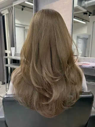 ロング GiseL梅田所属・透明感カラー🇰🇷 レイヤー✨桑原　研太のヘアスタイル