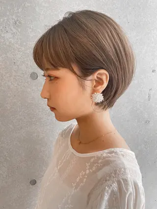 ショート ショート/ボブ/ 白髪ぼかし/しんやのヘアスタイル