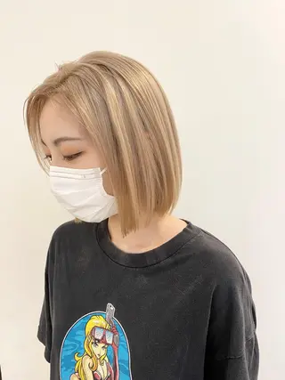 ショート カラー 美髪改善×シールエク ステ/ヨシモトカンジのヘアスタイル