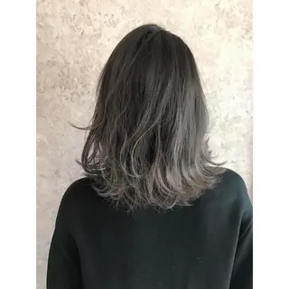 ミディアム カラー due hair 京都駅前店 MILBON オージュア認定サロン【デューヘアー】所属・ハイトーンブリーチ 土坂 由志【京都】のヘアスタイル