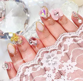 ネイル 23時まで❤︎韓国、 ワンホンネイルのネイルデザイン