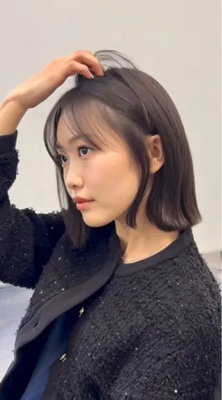 ミディアム カラー ショート、癖毛直し 縮毛矯正が得意のヘアスタイル