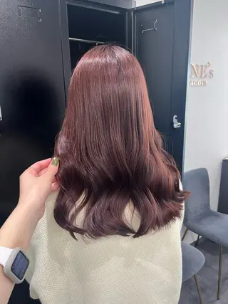 セミロング カラー 韓国ヘア🖤/透明感 shihoのヘアスタイル