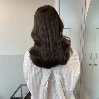 セミロング カラー ヘアアレンジ ブリーチなしカラー/ 髪質改善/寺門束のヘアスタイル