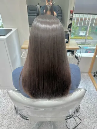 ミディアム カラー 縮毛矯正💎髪質改善 レイヤー✨山内健太郎のヘアスタイル