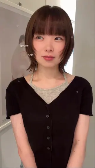 ショート カラー riria/ボブ /ブラウンカラー🎀のヘアスタイル