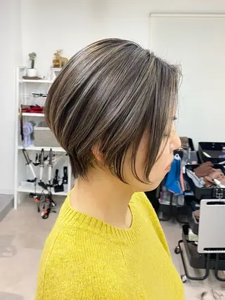 ショート カラー 当日予約🆗ショート /ハイライト/松本のヘアスタイル