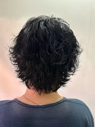 ミディアム パーマ メンズ 横浜/メンズ特化/ Farbe/田中颯斗のヘアスタイル