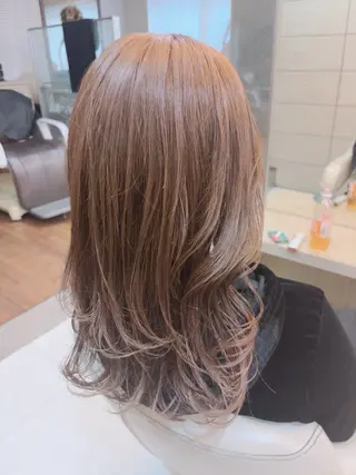 セミロング カラー 浅田 楓のヘアスタイル