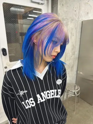 ミディアム ブリーチカラー /ハイトーン碇　英朗のヘアスタイル