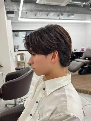 ショート カラー パーマ メンズ 🏆メンズヘア特化 🥇代表りんぺーのヘアスタイル