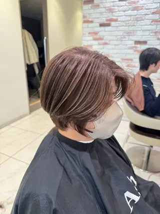 ショート カラー ヘアアレンジ 菊池 遼/透明感 /韓国レイヤー/艶感のヘアスタイル