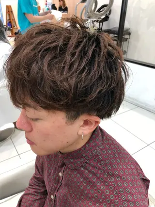 ミディアム パーマ ヘアアレンジ メンズパーマ特化/ KAORU/店長のヘアスタイル