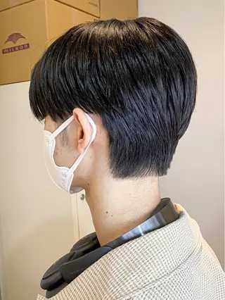 ショート メンズ パーマ/ダブルカラー ブリーチ⭐️海斗のヘアスタイル